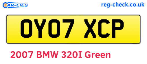 OY07XCP are the vehicle registration plates.