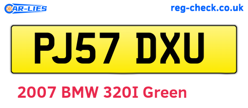 PJ57DXU are the vehicle registration plates.