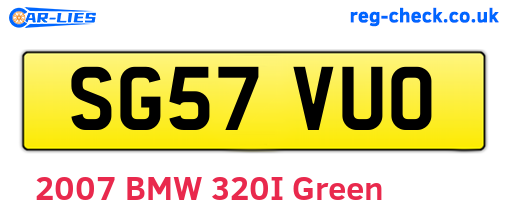 SG57VUO are the vehicle registration plates.