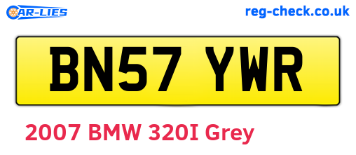 BN57YWR are the vehicle registration plates.
