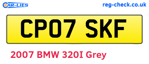 CP07SKF are the vehicle registration plates.
