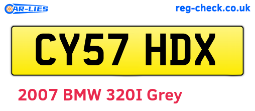CY57HDX are the vehicle registration plates.