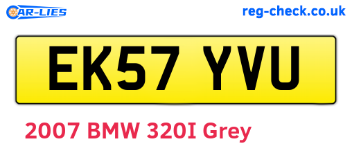 EK57YVU are the vehicle registration plates.