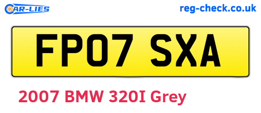 FP07SXA are the vehicle registration plates.