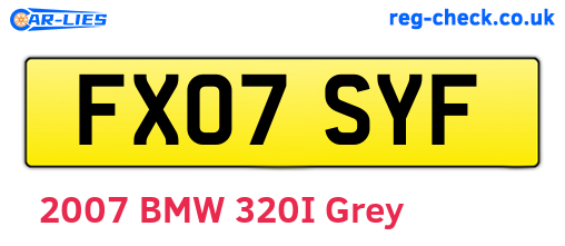FX07SYF are the vehicle registration plates.