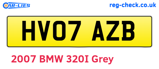HV07AZB are the vehicle registration plates.