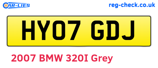HY07GDJ are the vehicle registration plates.