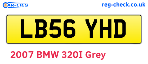 LB56YHD are the vehicle registration plates.