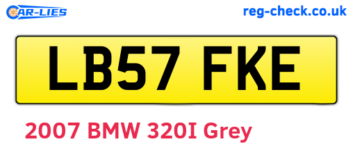 LB57FKE are the vehicle registration plates.