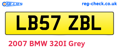 LB57ZBL are the vehicle registration plates.