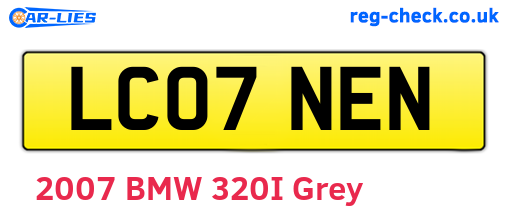 LC07NEN are the vehicle registration plates.