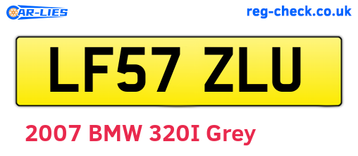 LF57ZLU are the vehicle registration plates.