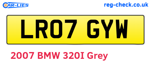 LR07GYW are the vehicle registration plates.