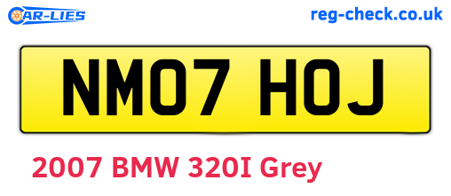 NM07HOJ are the vehicle registration plates.