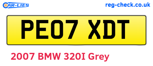 PE07XDT are the vehicle registration plates.