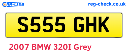 S555GHK are the vehicle registration plates.