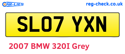 SL07YXN are the vehicle registration plates.