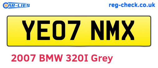 YE07NMX are the vehicle registration plates.