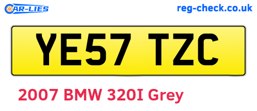 YE57TZC are the vehicle registration plates.