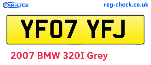 YF07YFJ are the vehicle registration plates.