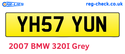 YH57YUN are the vehicle registration plates.