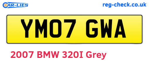 YM07GWA are the vehicle registration plates.