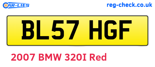 BL57HGF are the vehicle registration plates.