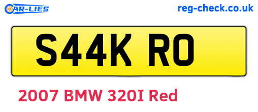 S44KRO are the vehicle registration plates.