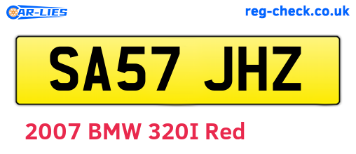 SA57JHZ are the vehicle registration plates.