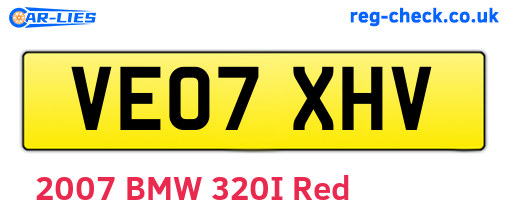 VE07XHV are the vehicle registration plates.