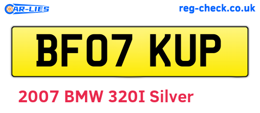 BF07KUP are the vehicle registration plates.