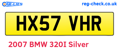 HX57VHR are the vehicle registration plates.