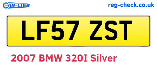 LF57ZST are the vehicle registration plates.