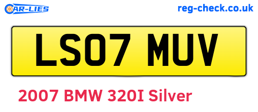 LS07MUV are the vehicle registration plates.