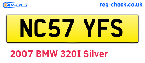 NC57YFS are the vehicle registration plates.