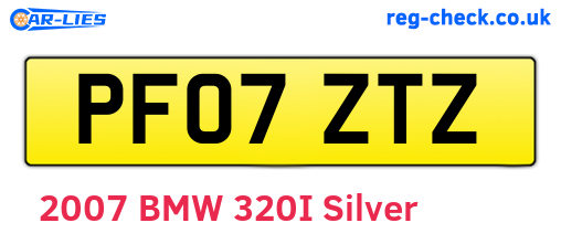 PF07ZTZ are the vehicle registration plates.