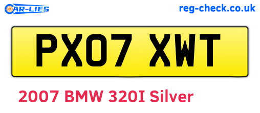 PX07XWT are the vehicle registration plates.