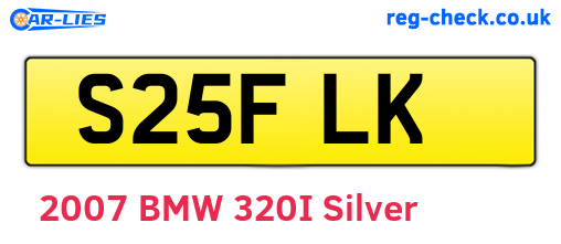 S25FLK are the vehicle registration plates.