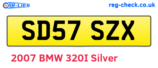 SD57SZX are the vehicle registration plates.