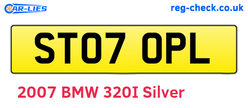 ST07OPL are the vehicle registration plates.