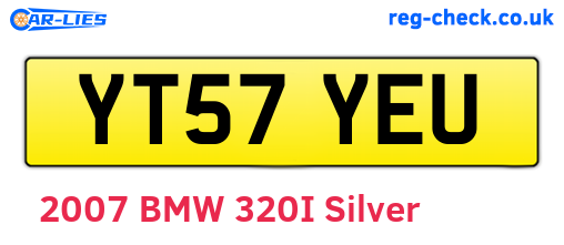 YT57YEU are the vehicle registration plates.