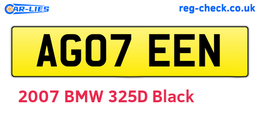 AG07EEN are the vehicle registration plates.