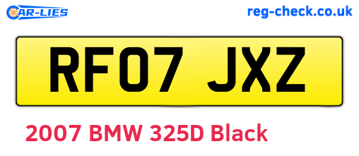 RF07JXZ are the vehicle registration plates.