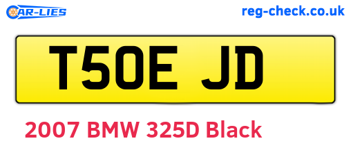 T50EJD are the vehicle registration plates.