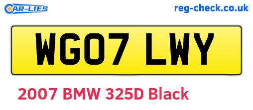WG07LWY are the vehicle registration plates.