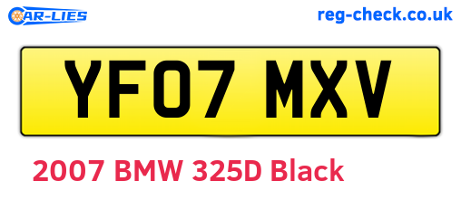 YF07MXV are the vehicle registration plates.