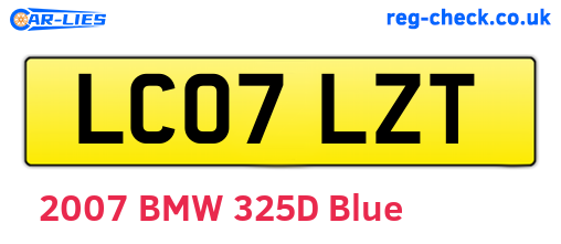 LC07LZT are the vehicle registration plates.