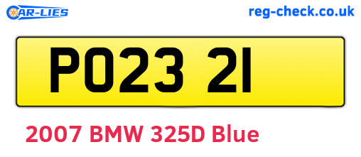 PO2321 are the vehicle registration plates.