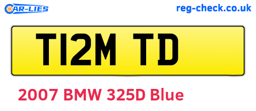 T12MTD are the vehicle registration plates.