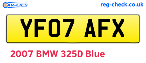YF07AFX are the vehicle registration plates.